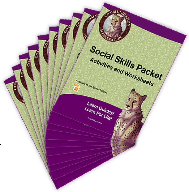 Social Skills Worksheets Packet by Educator Lisa Flowers of Communication Acceleration