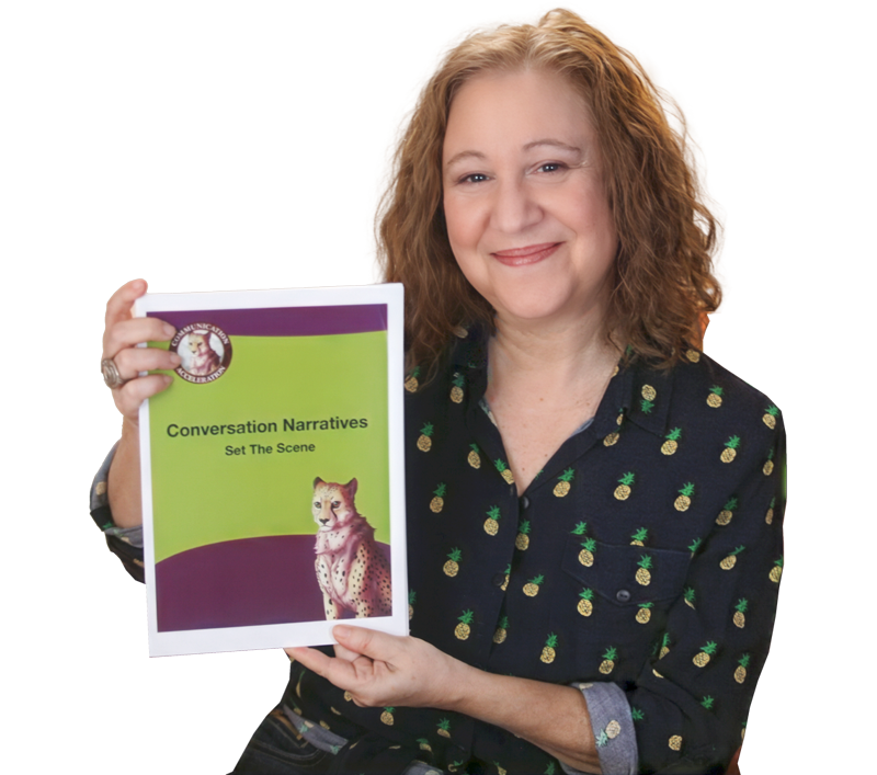 Conversation Narratives: Set The Scene worksheet by Speech Language Pathologist Lisa Flowers