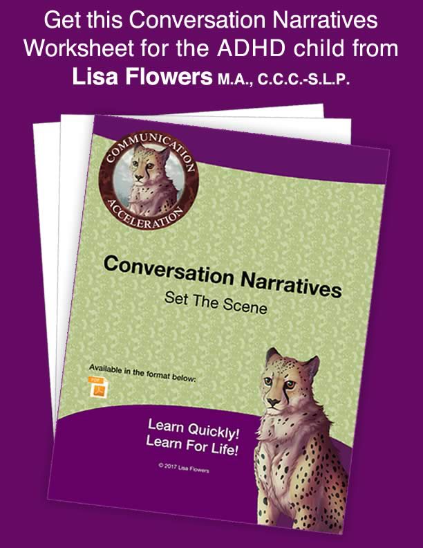 Social Skills Worksheet Conversation Narratives: Set The Scene by Speech Language Pathologist Lisa Flowers