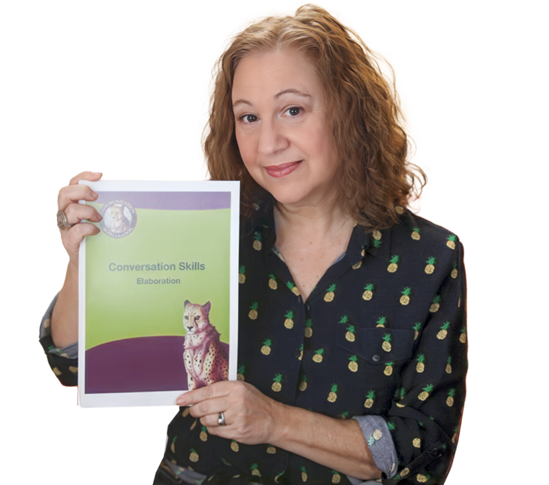 Conversational Skills Activity: Elaboration worksheet by Speech Language Pathologist Lisa Flowers