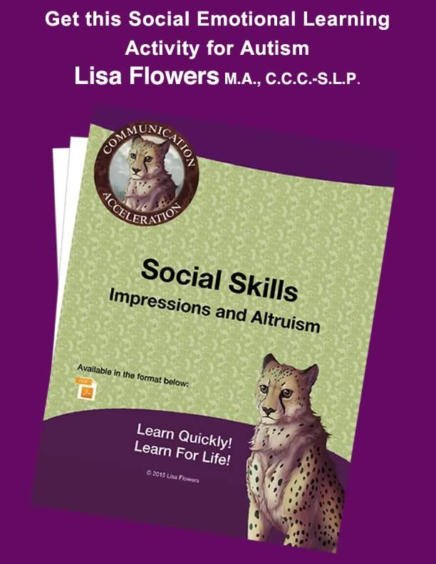 Social Skills Worksheet Social Skills - Impressions and Altruism by Speech Language Pathologist Lisa Flowers