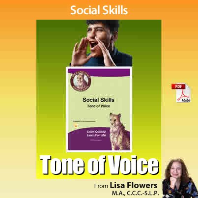 Social Skills worksheet tone of voice by lisa flowers