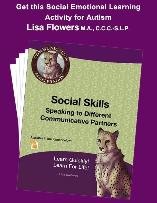 Social Skills Worksheet Speaking to Different Communicative Partners by Speech Language Pathologist Lisa Flowers